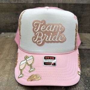 OTTO Custom Pink and White Team Bride Trucker Hat
